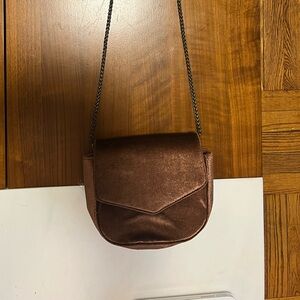 Anthropologie velvet Chainlink purse